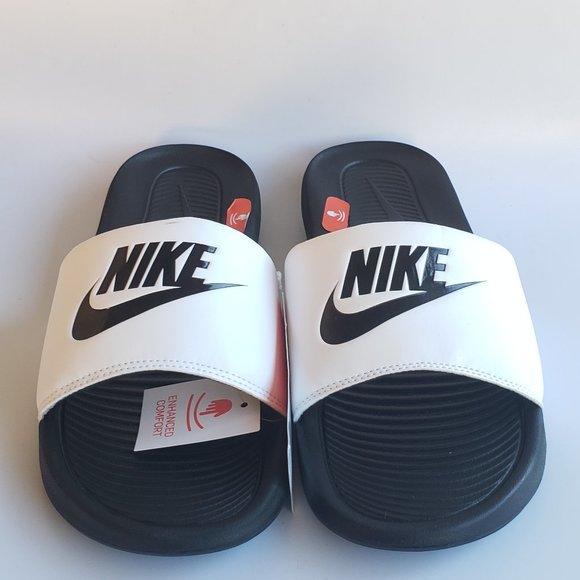 NEW Nike Men\'s Victori One Slide Sandals White/Black - #17 main image 4